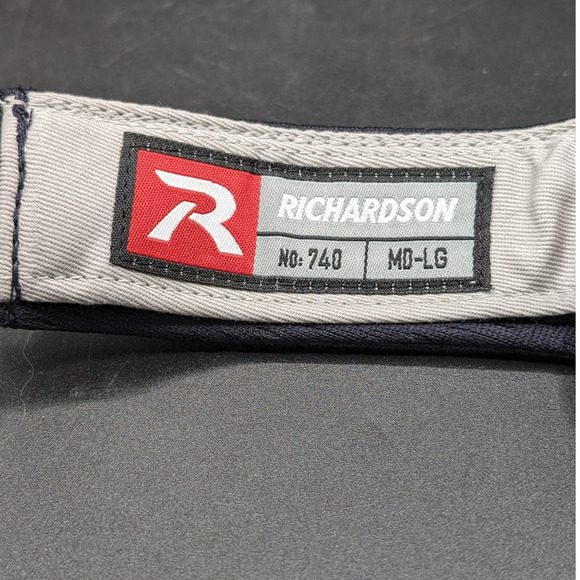 Tri-West Navy Blue Visor Richardson Model 740 Cap Hat Adjustable Medium Large - Picture 6 of 6